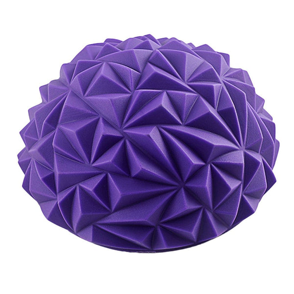 homeandgadget Home Purple Yoga Half-Ball Water Cube Diamond Pattern Foot Massage Ball